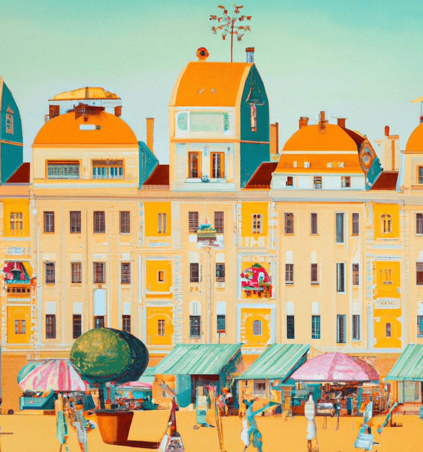 Simon's DALL-E art, "might be nice to live here"