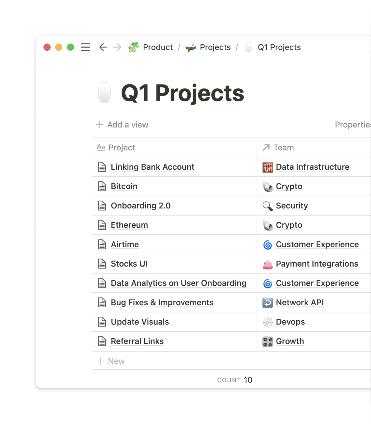 Chipper Cash’s 100+ employees coordinate their work from a central roadmap, helping them prioritize their work and stay aligned.