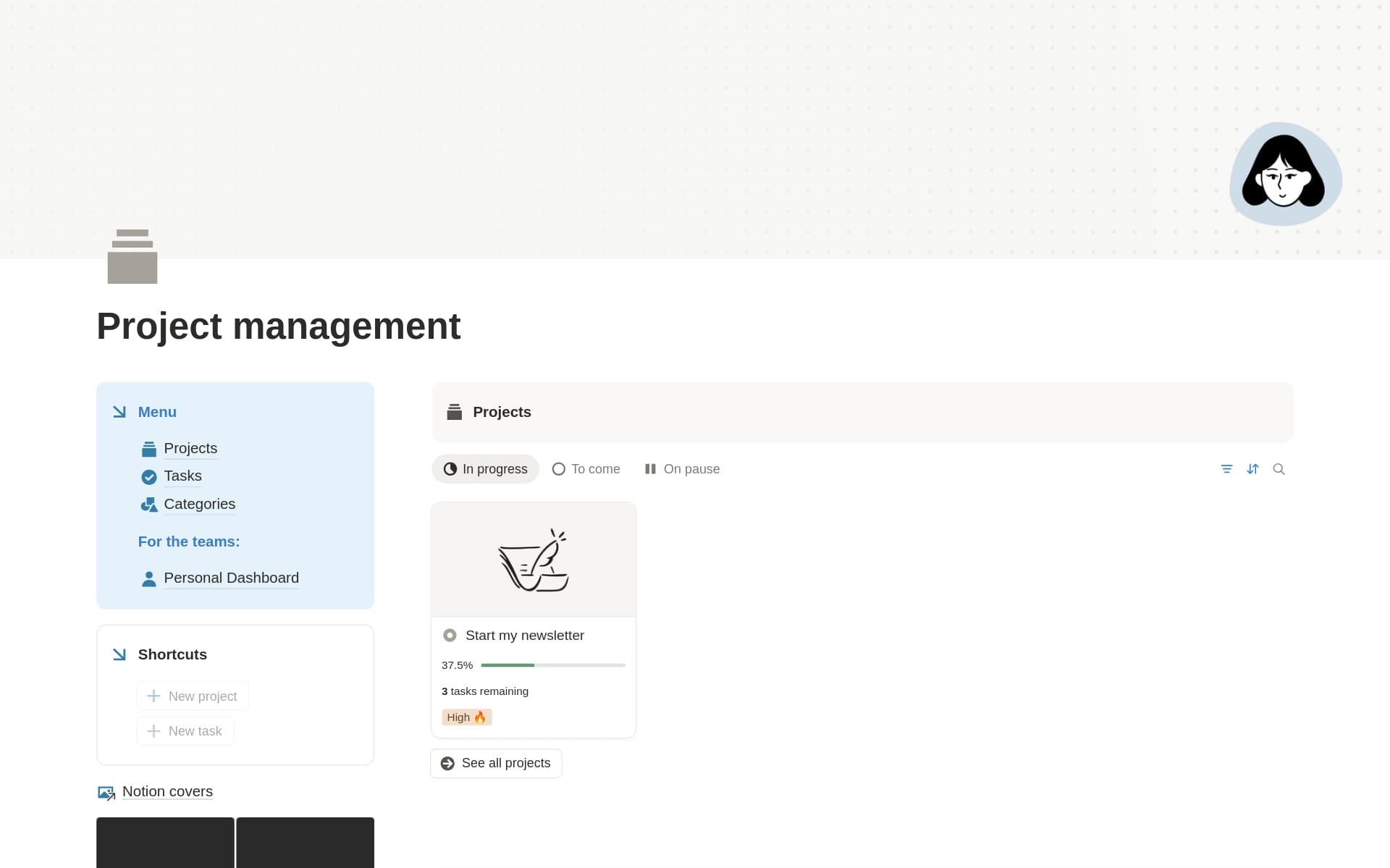 Tangkapan layar koleksi Build your business in Notion oleh Notion